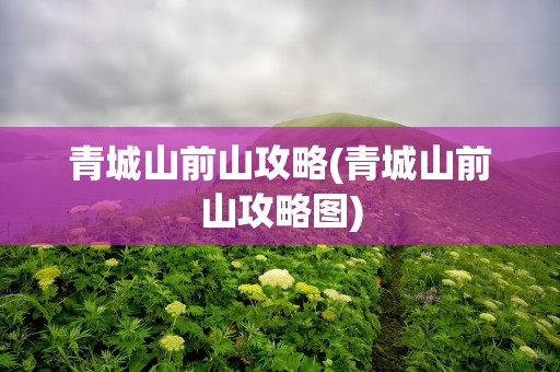 青城山前山攻略(青城山前山攻略图)