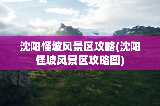 沈阳怪坡风景区攻略(沈阳怪坡风景区攻略图)