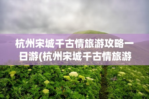 杭州宋城千古情旅游攻略一日游(杭州宋城千古情旅游攻略二日游)