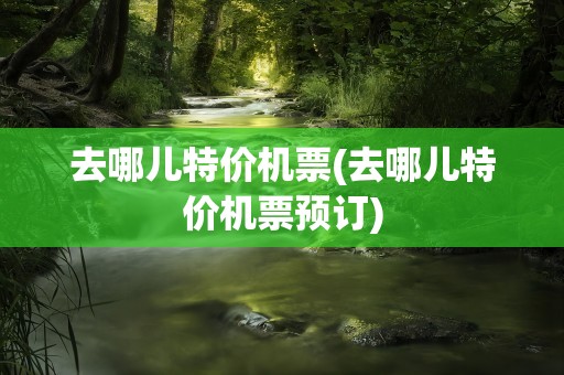 去哪儿特价机票(去哪儿特价机票预订)