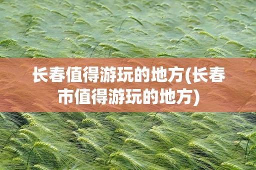 长春值得游玩的地方(长春市值得游玩的地方)