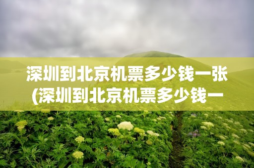 深圳到北京机票多少钱一张(深圳到北京机票多少钱一张票)