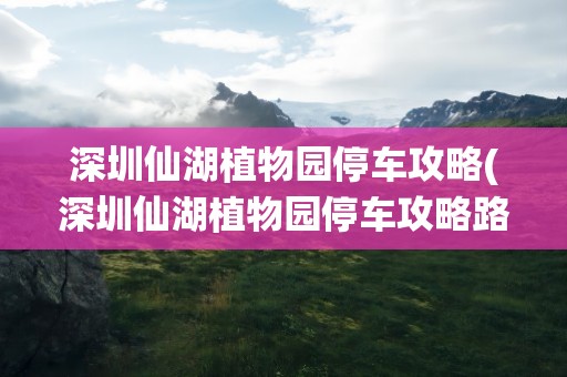 深圳仙湖植物园停车攻略(深圳仙湖植物园停车攻略路线)