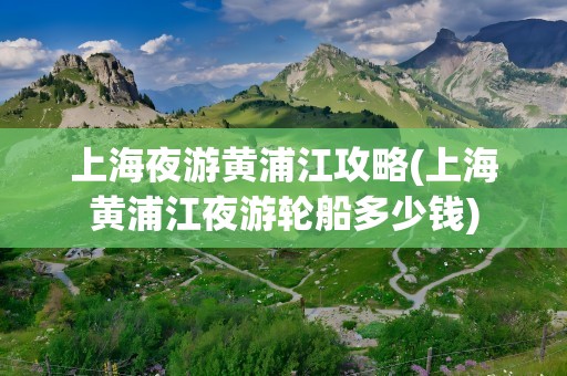 上海夜游黄浦江攻略(上海黄浦江夜游轮船多少钱)