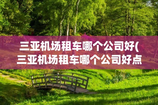 三亚机场租车哪个公司好(三亚机场租车哪个公司好点)