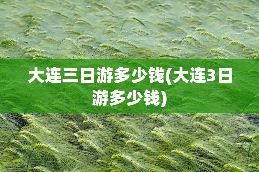 大连三日游多少钱(大连3日游多少钱)