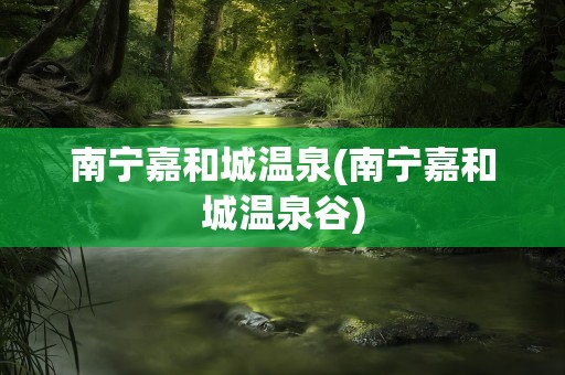 南宁嘉和城温泉(南宁嘉和城温泉谷)