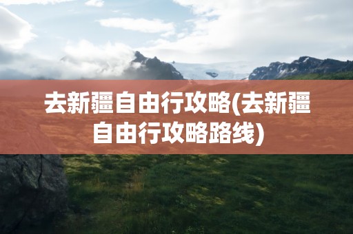 去新疆自由行攻略(去新疆自由行攻略路线)