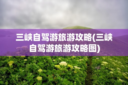 三峡自驾游旅游攻略(三峡自驾游旅游攻略图)