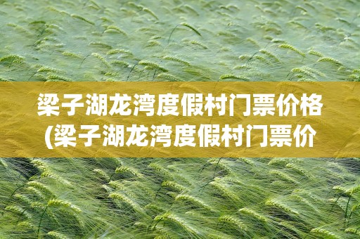 梁子湖龙湾度假村门票价格(梁子湖龙湾度假村门票价格表)
