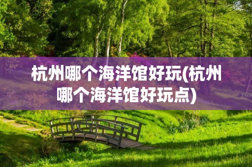 杭州哪个海洋馆好玩(杭州哪个海洋馆好玩点)