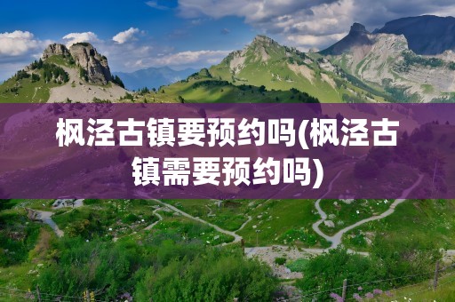 枫泾古镇要预约吗(枫泾古镇需要预约吗)