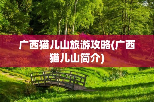 广西猫儿山旅游攻略(广西猫儿山简介)