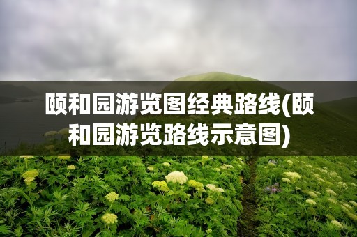 颐和园游览图经典路线(颐和园游览路线示意图)