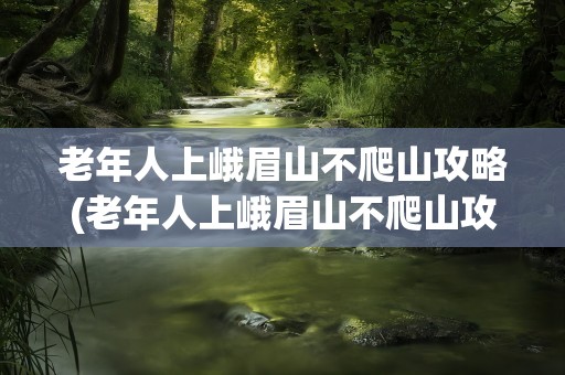 老年人上峨眉山不爬山攻略(老年人上峨眉山不爬山攻略 不去金顶)