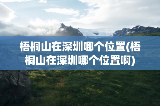 梧桐山在深圳哪个位置(梧桐山在深圳哪个位置啊)