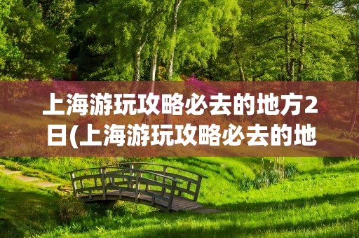 上海游玩攻略必去的地方2日(上海游玩攻略必去的地方一日)
