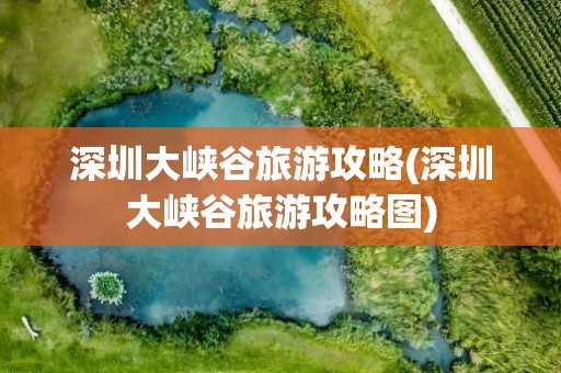深圳大峡谷旅游攻略(深圳大峡谷旅游攻略图)