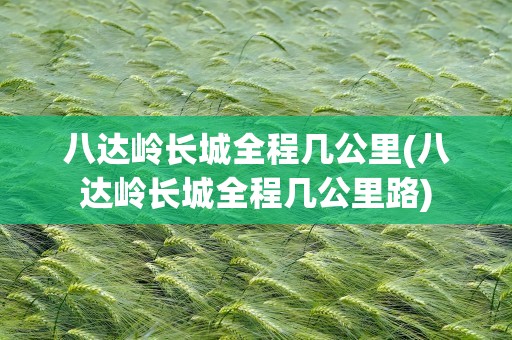 八达岭长城全程几公里(八达岭长城全程几公里路)