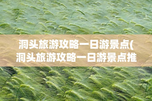 洞头旅游攻略一日游景点(洞头旅游攻略一日游景点推荐)