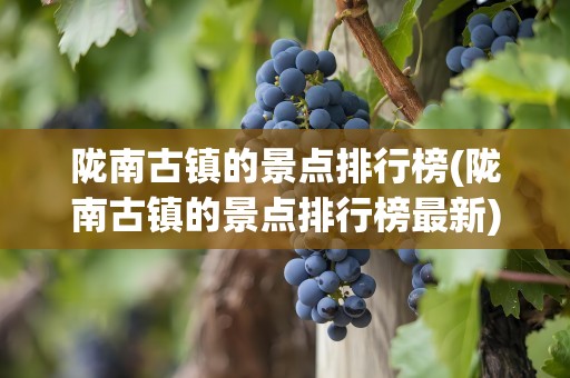陇南古镇的景点排行榜(陇南古镇的景点排行榜最新)