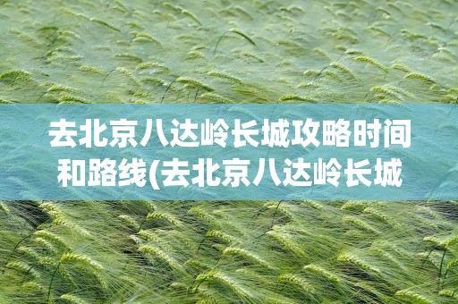 去北京八达岭长城攻略时间和路线(去北京八达岭长城攻略时间和路线图)