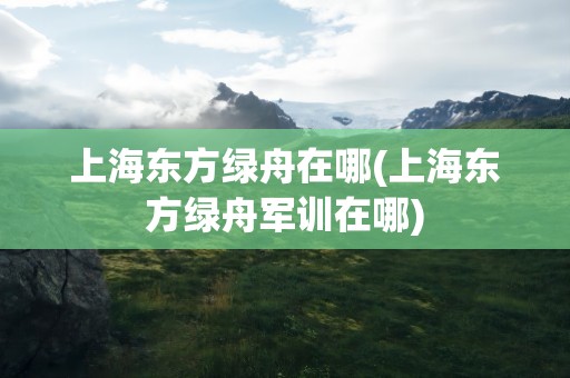 上海东方绿舟在哪(上海东方绿舟军训在哪)