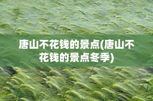 唐山不花钱的景点(唐山不花钱的景点冬季)