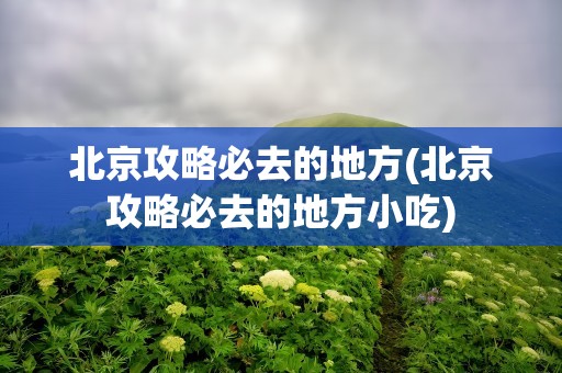 北京攻略必去的地方(北京攻略必去的地方小吃)