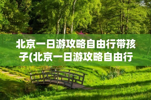 北京一日游攻略自由行带孩子(北京一日游攻略自由行带孩子玩)