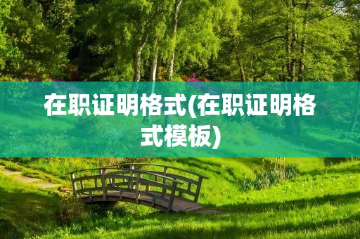在职证明格式(在职证明格式模板)