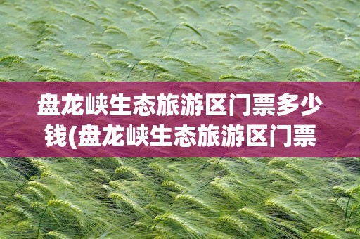 盘龙峡生态旅游区门票多少钱(盘龙峡生态旅游区门票多少钱啊)