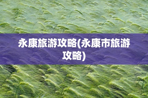 永康旅游攻略(永康市旅游攻略)