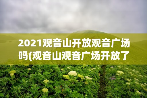 2021观音山开放观音广场吗(观音山观音广场开放了吗)