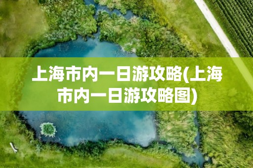上海市内一日游攻略(上海市内一日游攻略图)