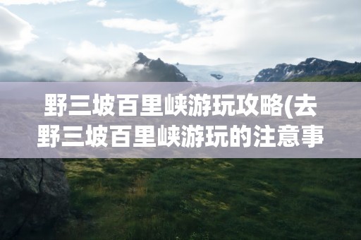 野三坡百里峡游玩攻略(去野三坡百里峡游玩的注意事项)