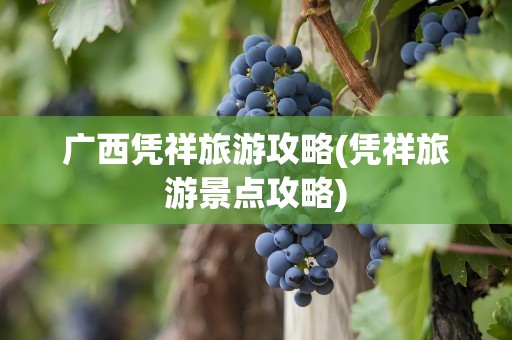 广西凭祥旅游攻略(凭祥旅游景点攻略)