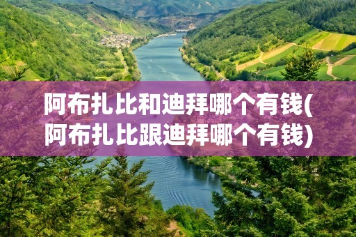 阿布扎比和迪拜哪个有钱(阿布扎比跟迪拜哪个有钱)