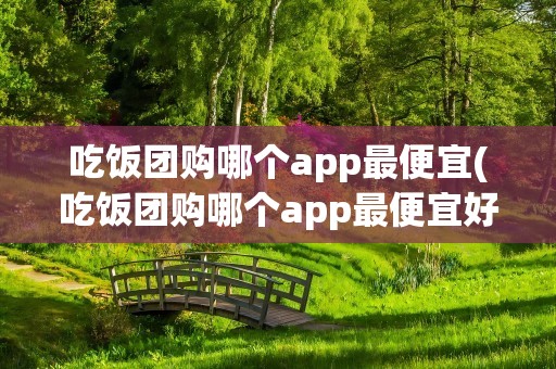 吃饭团购哪个app最便宜(吃饭团购哪个app最便宜好用)