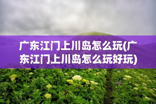 广东江门上川岛怎么玩(广东江门上川岛怎么玩好玩)
