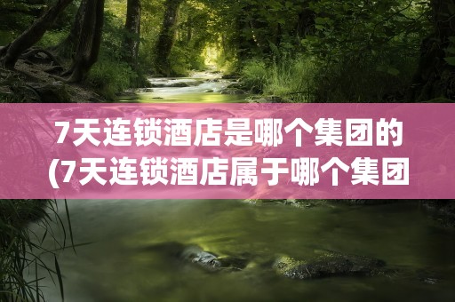 7天连锁酒店是哪个集团的(7天连锁酒店属于哪个集团)