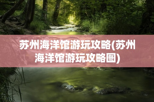 苏州海洋馆游玩攻略(苏州海洋馆游玩攻略图)
