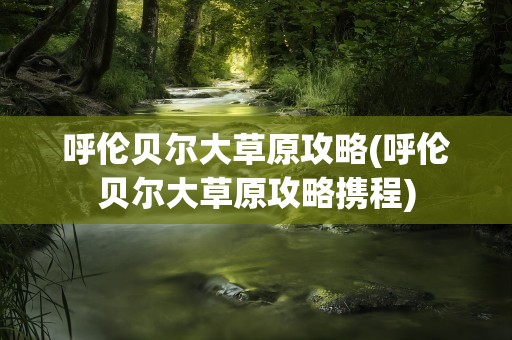 呼伦贝尔大草原攻略(呼伦贝尔大草原攻略携程)