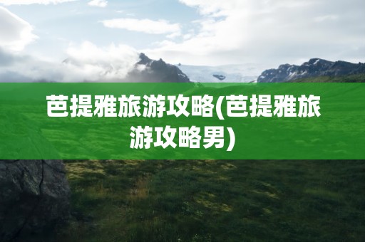 芭提雅旅游攻略(芭提雅旅游攻略男)