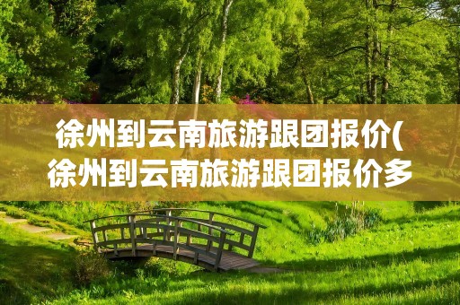 徐州到云南旅游跟团报价(徐州到云南旅游跟团报价多少)