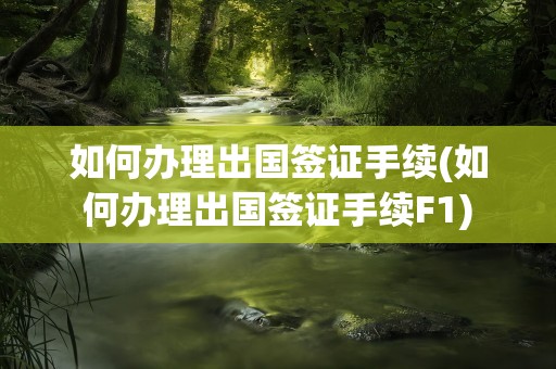 如何办理出国签证手续(如何办理出国签证手续F1)