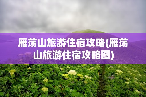 雁荡山旅游住宿攻略(雁荡山旅游住宿攻略图)