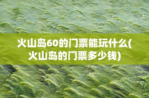 火山岛60的门票能玩什么(火山岛的门票多少钱)