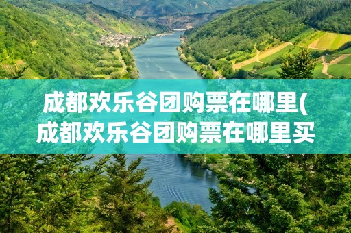 成都欢乐谷团购票在哪里(成都欢乐谷团购票在哪里买)