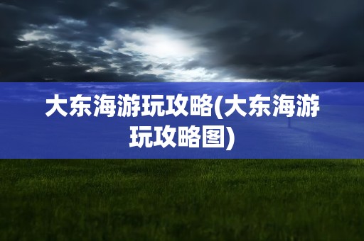大东海游玩攻略(大东海游玩攻略图)